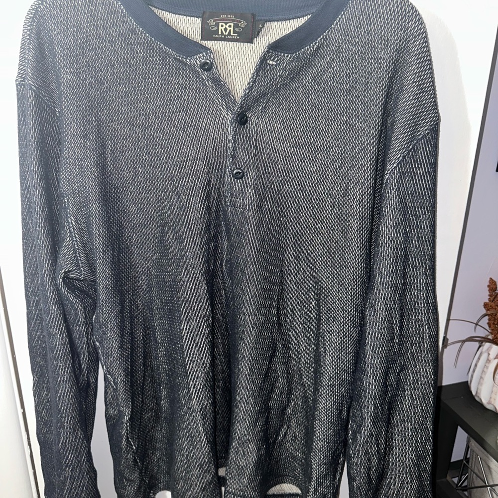 Double Ralph Lauren RRL Henley - Picture 3 of 4